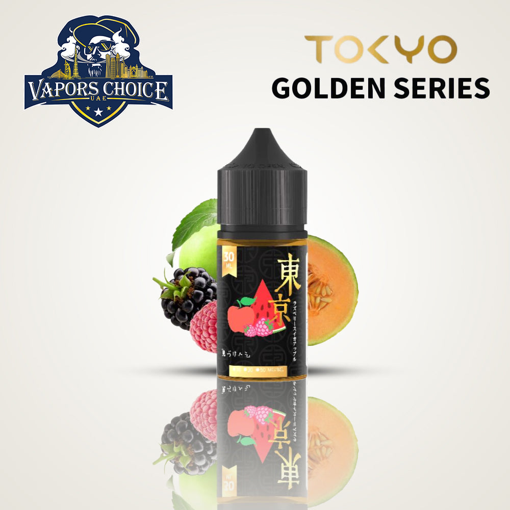 TOKYO E-JUICES SALTNIC 30ML GOLDEN SERIES Apple Raspberry Melon UAE Al Ain